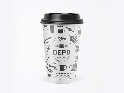 Depo Paper Cups animation black branding branding agency coffee concept cup identity identitydesign illustration minimal package packaging pattern typography vector vintage white whitepaper whitespace