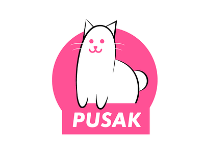 Pusak Logo(Cat Logo) adobe illustrator animal cat catlogo graphicdesign logodesign malaysia pusak shafix