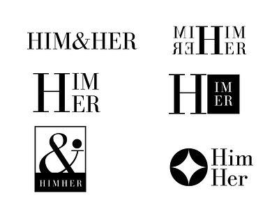 Him And Her Logo Designs adobeillustator logo logo design branding logodesign