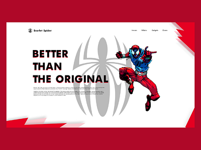 Scarlet Spider Web Design design graphic design scarletspider shafix spiderman spidermanps4 ui ui ux ux web design