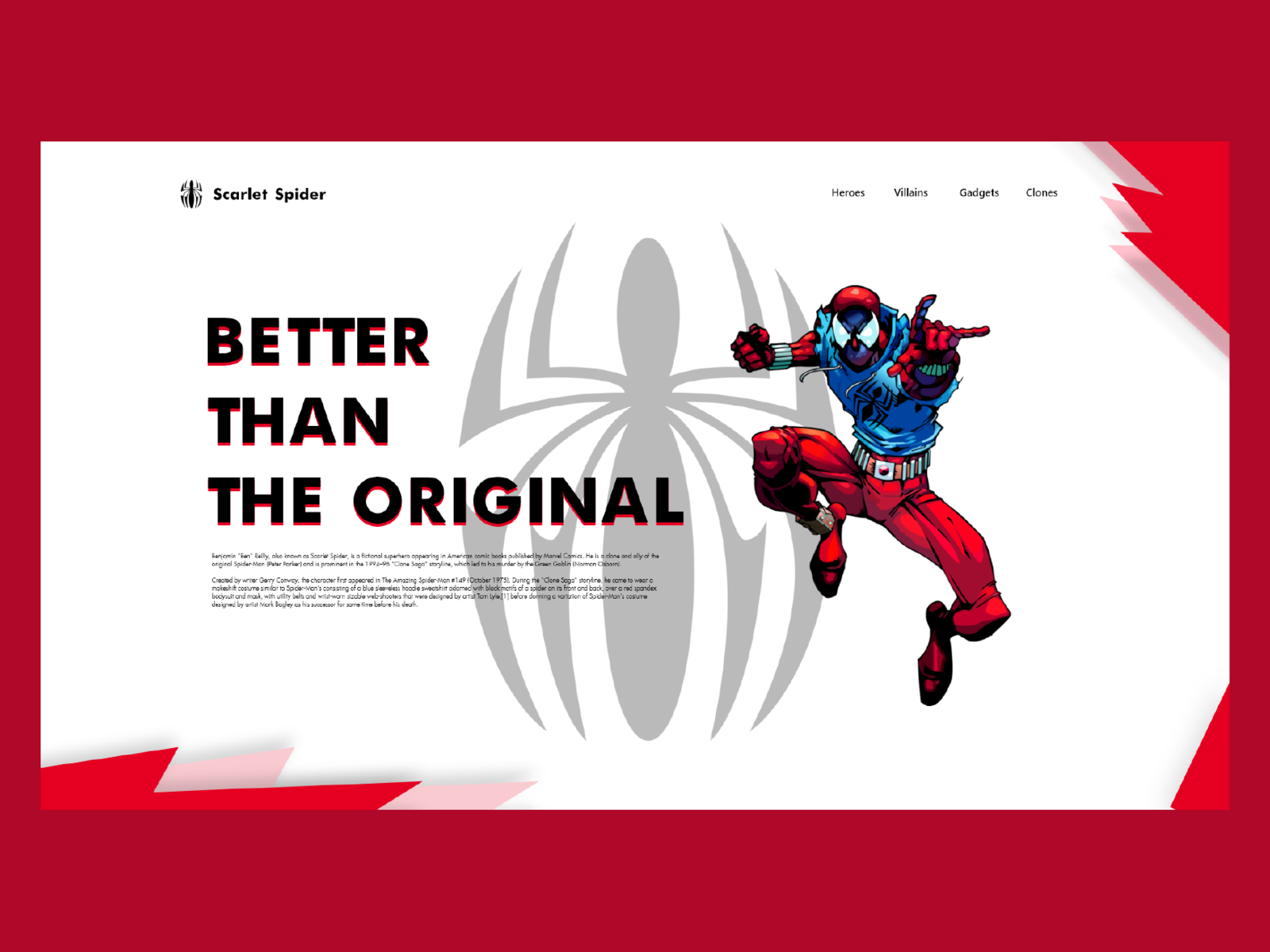 Scarlet Spider Web Design by Shafix on Dribbble