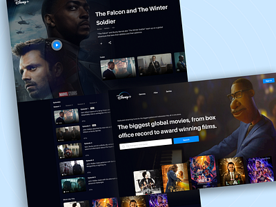 Redesign Disney+ Hotstar design disney film streaming ui ux website