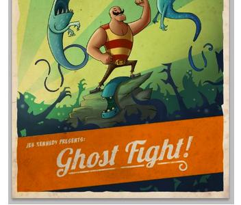 Ghost Fight! - Final preview digital illustration man monsters punching