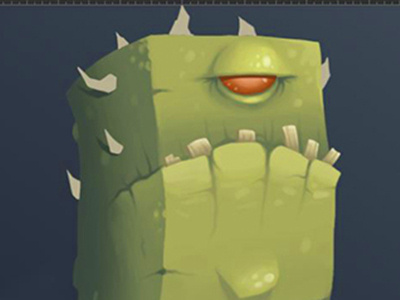 Green dude (WIP) alien creature digital green illustration monster spikes