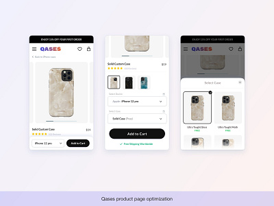 Qases - Mobile product page optimization