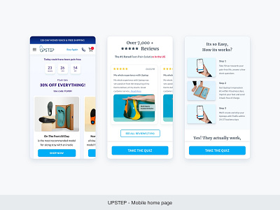 UPSTEP - Home page optimization & redesign
