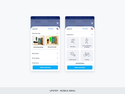 UPSTEP - Mobile menu optimization