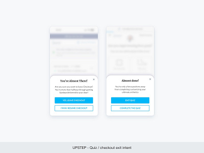 UPSTEP - Quiz / Checkout exit intent