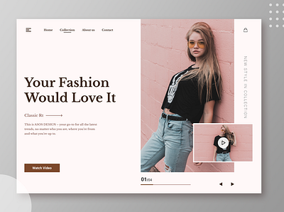 Shot Web design Fashion app branding design typography ui uidesign ux vector website