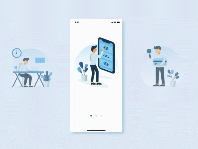 UI Interaction - Step by step demo animation app design illustration interaction design uiuxdesign vector