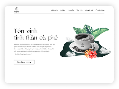 web coffee Trung Nguyen branding design ui uidesign ux webdesign