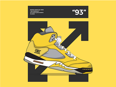 [Draw] Jordan 5 Retro Tokyo drawings illustraion jordan nike