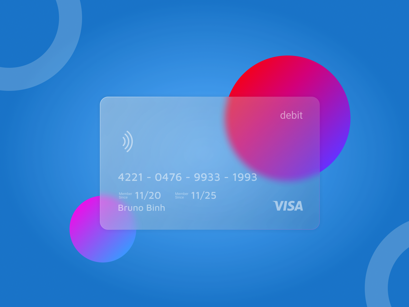 Glass card - Design by Binh Nguyen on Dribbble