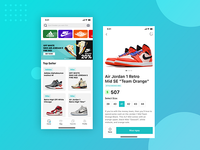 Sneaker - Mobile App Concept appdesign mobileapp ui uidesign