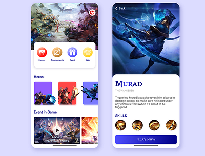 Shot UI Game Arena of Valor app game ui