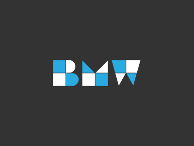 BMW Logo as a font bmw bmw logo car logo font letters logo modularity typography