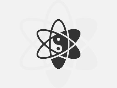 Yin Yang Nucleus atom balance black and white harmony nucleus orbit science yin yang