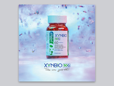 Xynbio brochure 3d rendering branding brochure corporate label and box design pharmaceuticals visualization