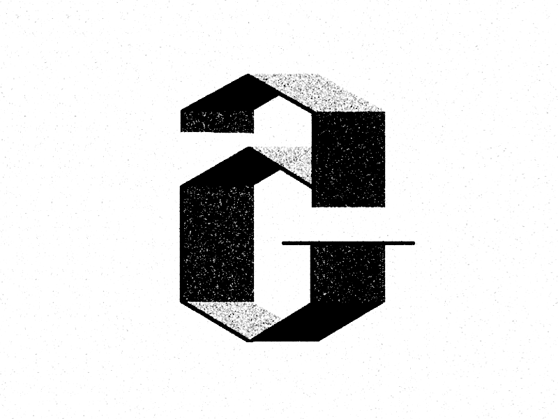 AG 2 a g icon logo. black test white