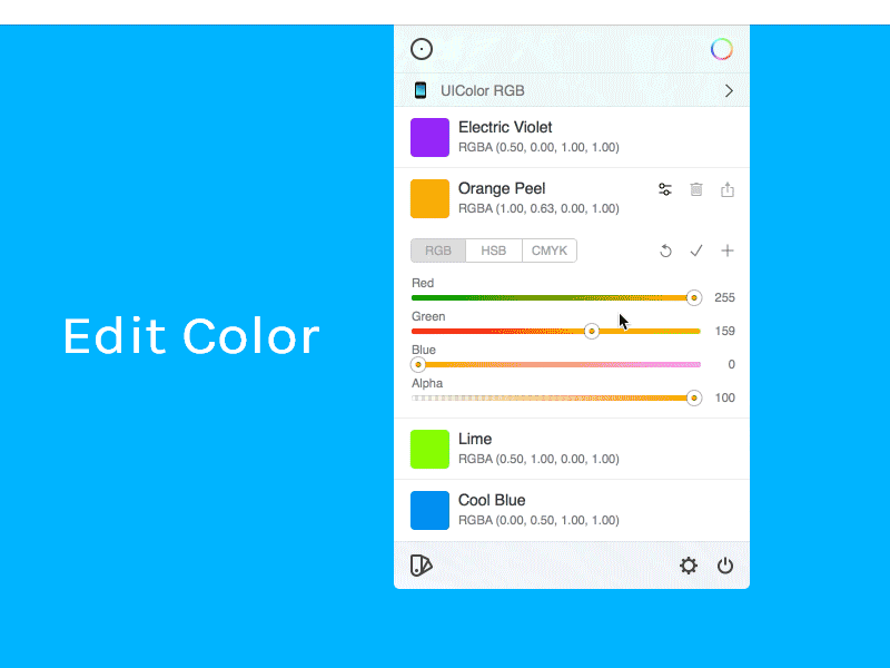 Edit color directly on Sip color edit picker sip