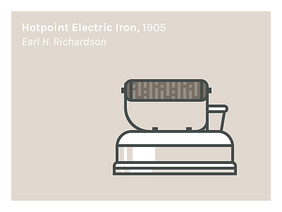 Hotpoint Electric Iron, 1905 earl electric icon illustration iron richardson series