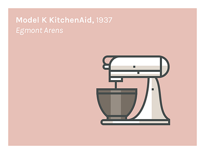 Model K KitchenAid, 1937 egmont arens icon illustration kitchenaid model k