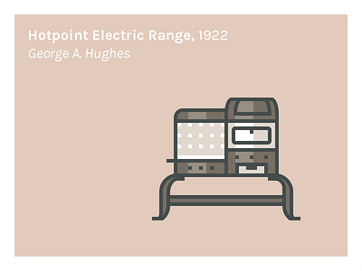 Hotpoint Electric Range, 1922 electric range george hughes hotpoint icon illustration