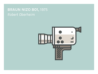 Braun Nizo 801, 1975 1975 braun nizo 801 icon illustration robert oberheim
