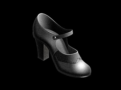 Woman Shoe icon illustration noir shoe woman