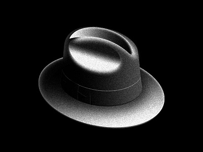 Hat detective hat icon illustration noir