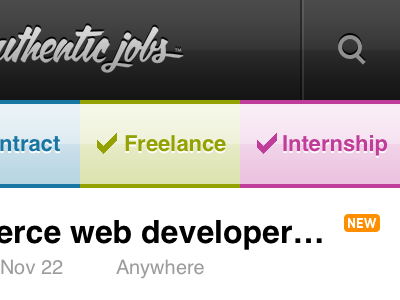Authentic Jobs iPhone App