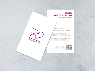 DU2Remember business card branding business card business card design