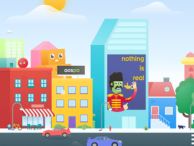 Paranoid Android header android aospa city illustration vector
