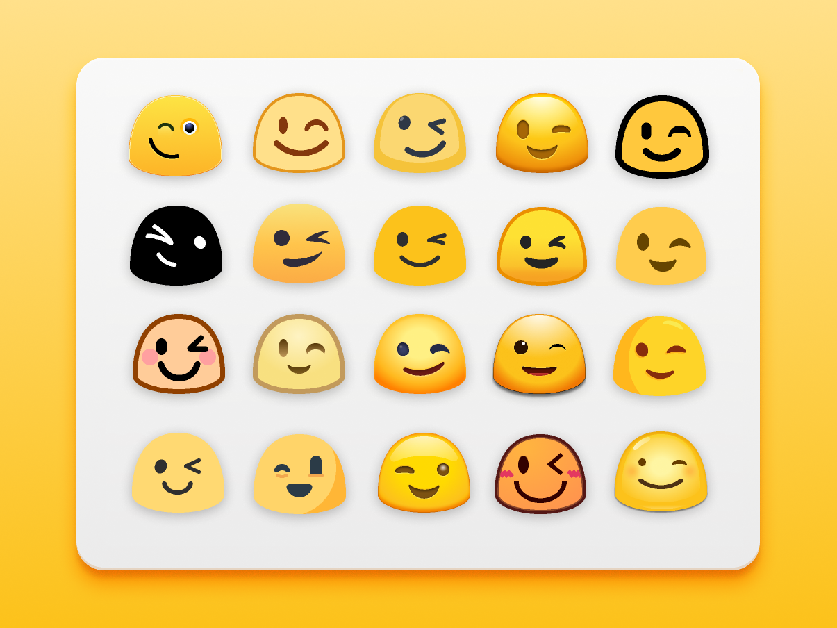 Blob emojis by Radosław Błędowski on Dribbble