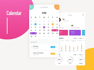 Calendar app calendar color ios plan reminder sketch ui