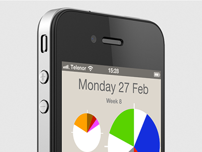 TapCal Calendar Day View app calendar circles day iphone minimal piecharts