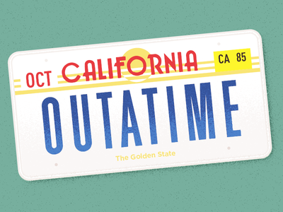 Why are things so heavy in the future? back to the future delorean license plate mcfly outatime