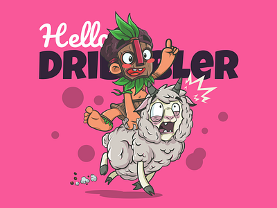 Hello World! cartoon character dribbble goat illustration