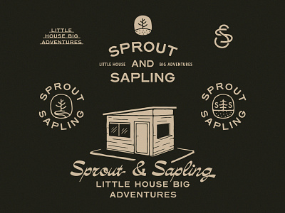 Sprout and Sapling adventure badgedesign branding design graphic design hand drawn illustration logo logotype typography vintage