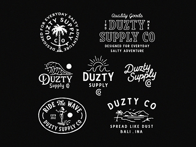 Duzty Supply Co adventure apparel artdesign artwork badgedesign branding design graphic design hand drawn handlettering illustration lettering logotype surf typography vintage badge