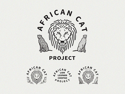 Africa Cat Project adventure animals badgedesign branding cheetah conservation design graphic design illustration leopard lion logo logotype mountains nonprofits outdoors parks typography vector wild animals