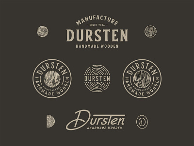 Dursten Logo adventure badgedesign branding concept design graphic design hand draw illustration lettering logo logogram logotype typography vector woods