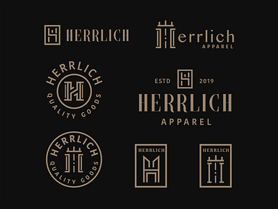 Herrlich Apparel apparel badge brand identity branding clothing design graphic design icondesign logo logogram logotype merch symbol design