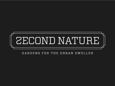 Second Nature Logo branding garden logo urban wordmark