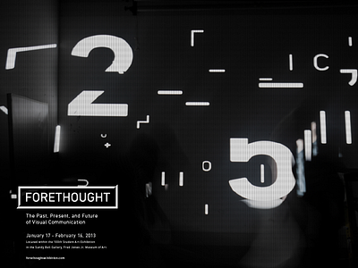 Forethought: Projection Poster 3d dimension movement poster projection space