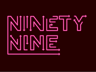 Ninety-Ninth Student Exhibition exhibit exhibition neon poster show student type