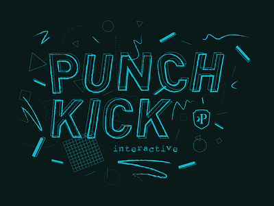 Punchkick Shirt Design 1 interactive mobile punchkick shapes shirt texture typography