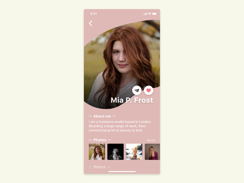 Daily UI Challenge - #006 User Profile ios app app model design ux ui uxdesign uidesign dailyui dailyuichallenge daily 100 challenge