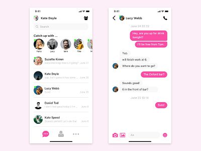 Daily UI Challenge - #013 Direct Messaging app chat app daily 100 challenge dailyui dailyuichallenge design direct message ios message app ui uidesign ux uxdesign