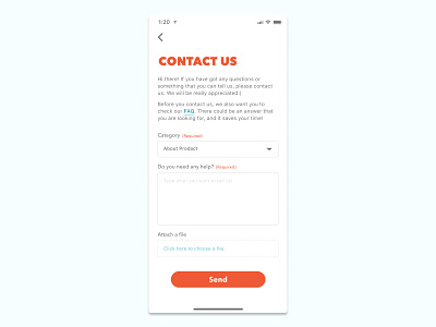 Daily UI Challenge - #028 Contact Us app contact contact form contact page contact us daily 100 challenge dailyui dailyuichallenge design ios ios app ui uidesign ux uxdesign